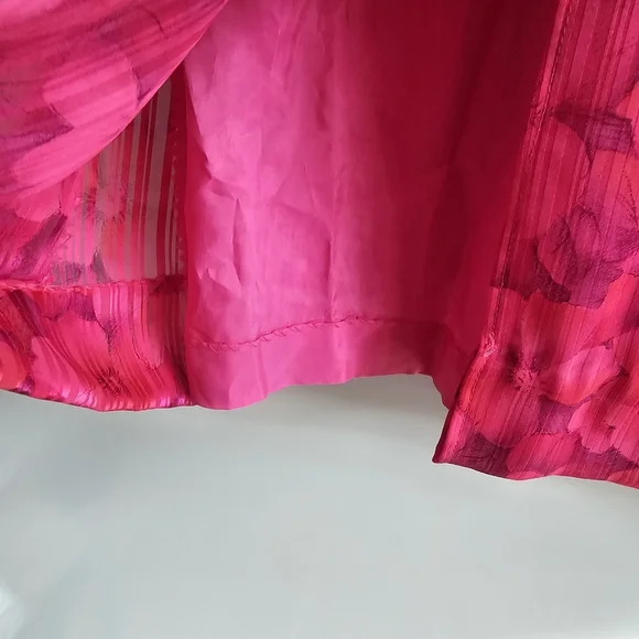 Vintage Umba for Parnes Feinstein Pink Floral Iconic 70s Dress, Size Medium - Picture 10 of 14